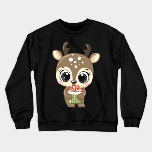 Cute reindeer for new year and christmas Crewneck Sweatshirt